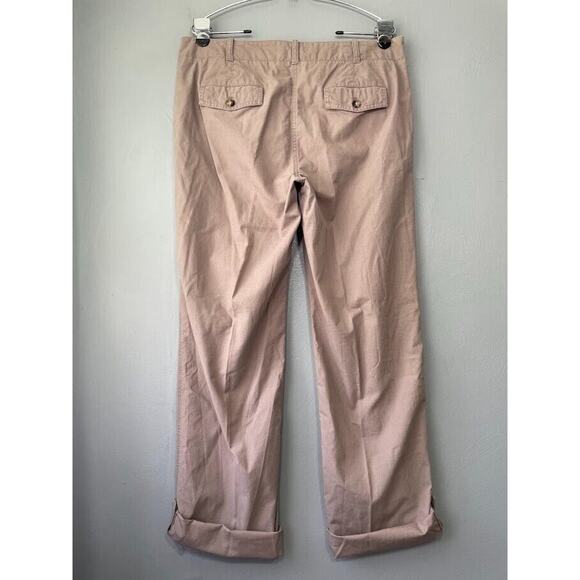 Talbots Pants Womens Size 10 Boyfriend Kahki Convertible Roll Tab Hiking Baggy - Picture 6 of 10
